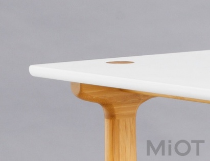 Столик Zen`s Bamboo Multifunctional Sofa Table White